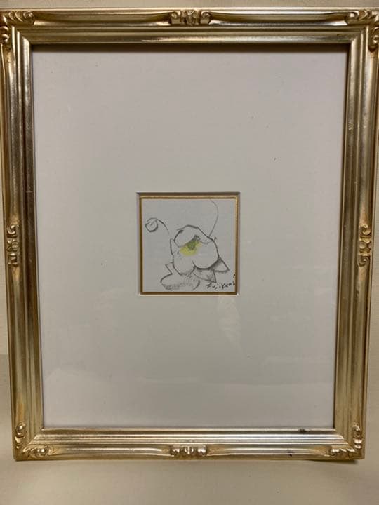 秋瞑菊　色紙画