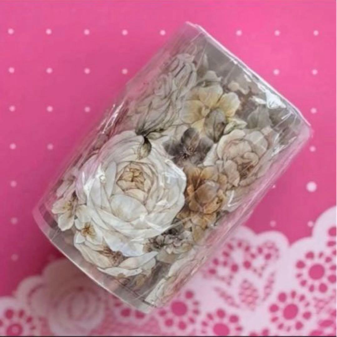 PET 6cm×6m 焦糖拿铁 海外マスキングテープ　海外マステ　花