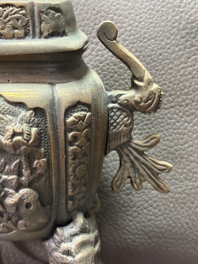 獅子香炉　置物