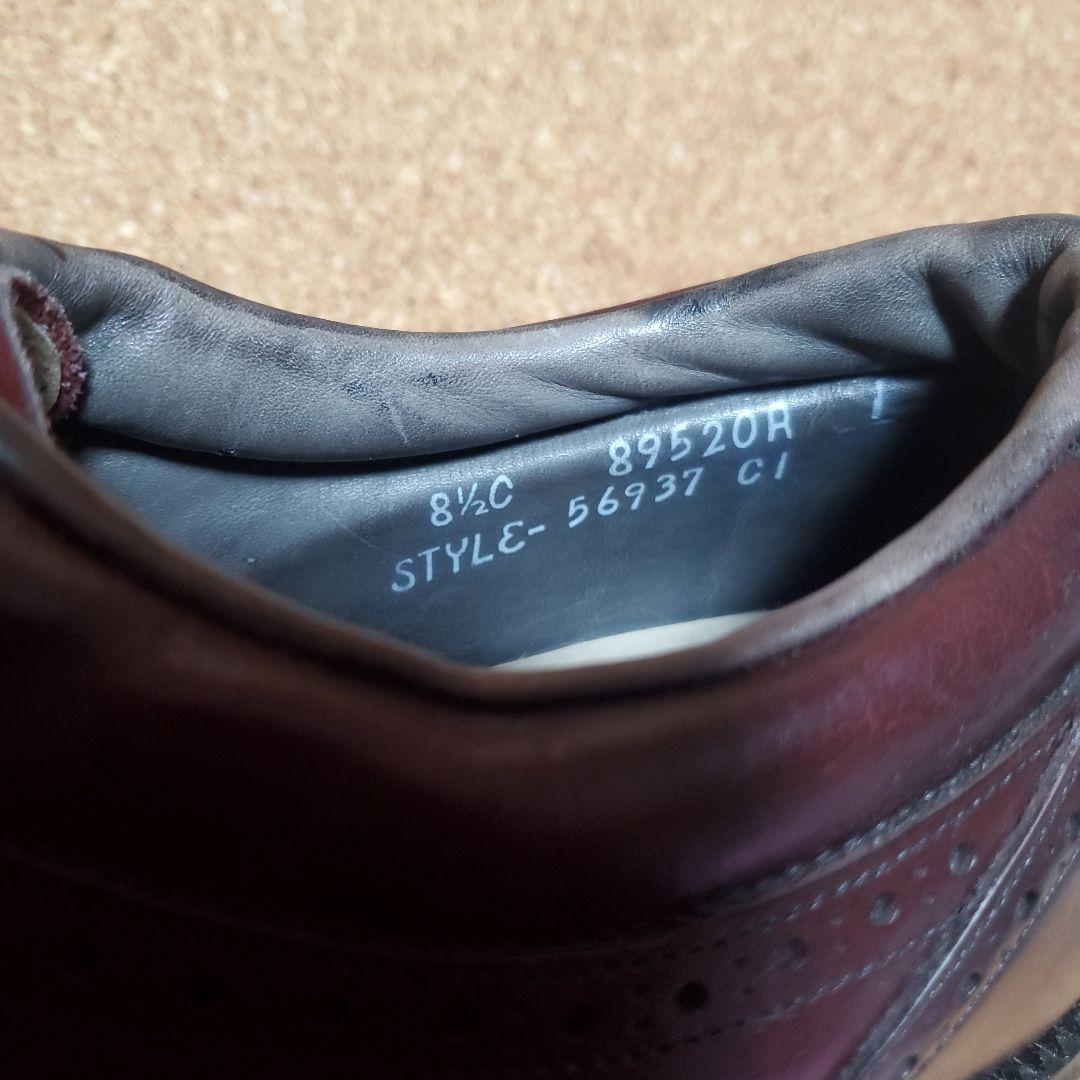 希少 ヴィンテージ フットジョイクラシック ウイングチップシューズ 茶 USA