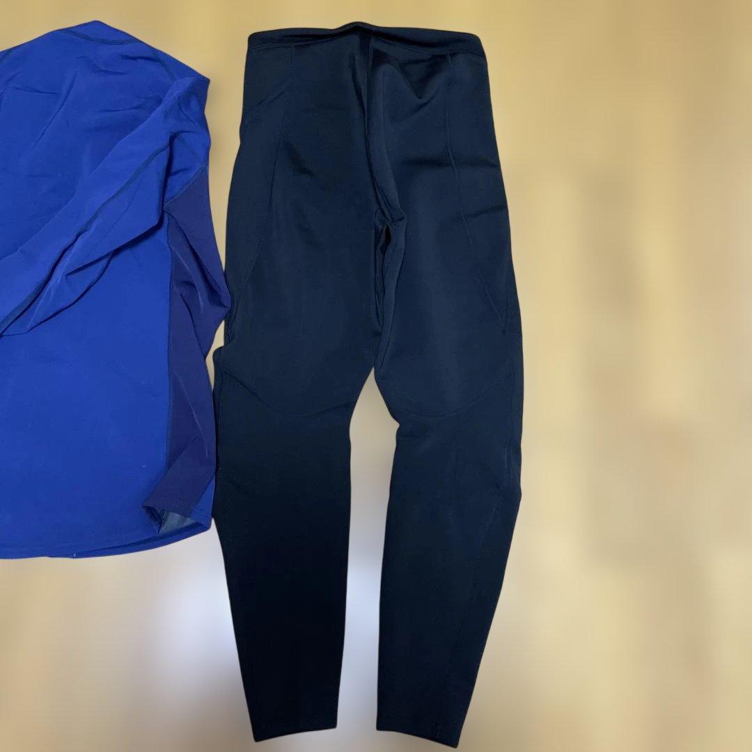 mont-bell ライト クリマプレンフルジップシャツ XLネイビータイツL