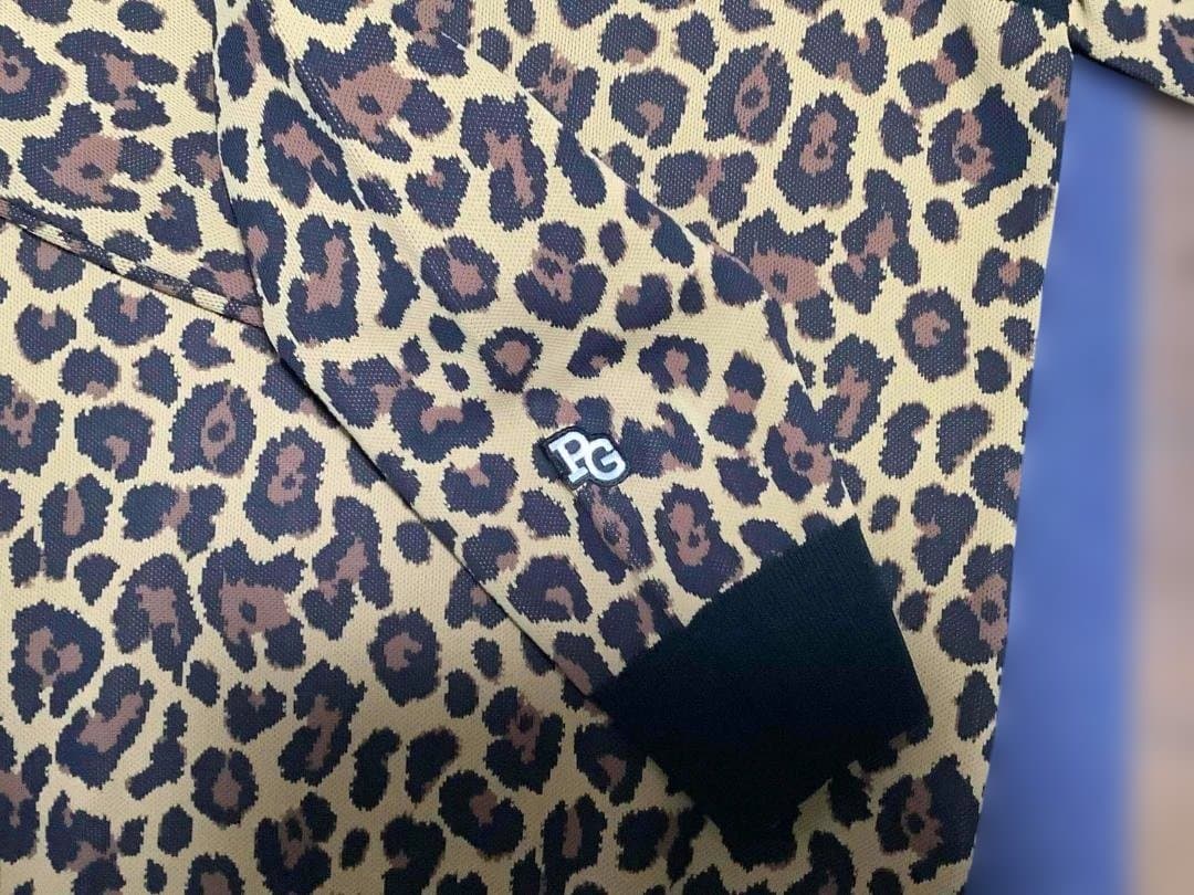 PEARLY GATES 光栓34レオパード柄セーター6/XL 茶 新品タグ付き