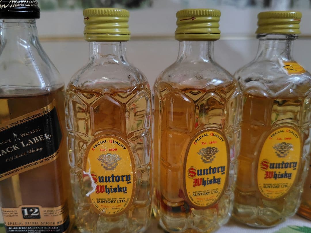 サントリー 角瓶原酒 ジョニーウォーカー　ブラックラベル12年 ミニ6本