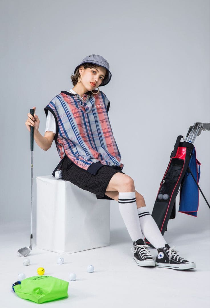 antiqua golf STCH チェック ベスト★ユニセックス★