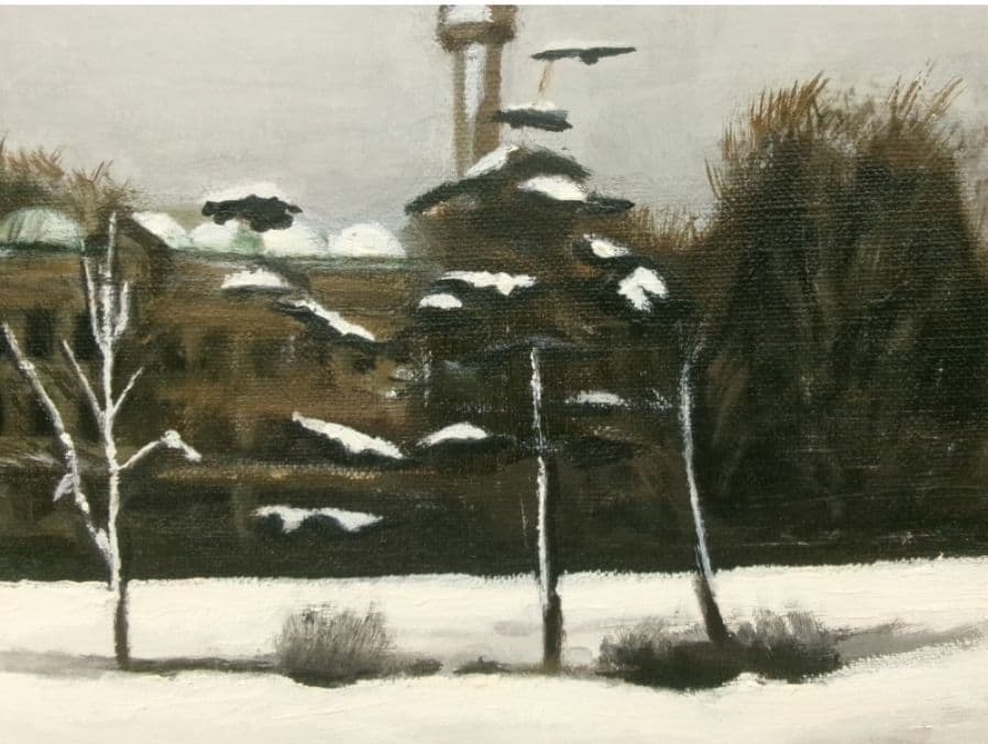 「ブルーモスク(トルコ)」 油彩 F8 1981年 商品管理番号E0…