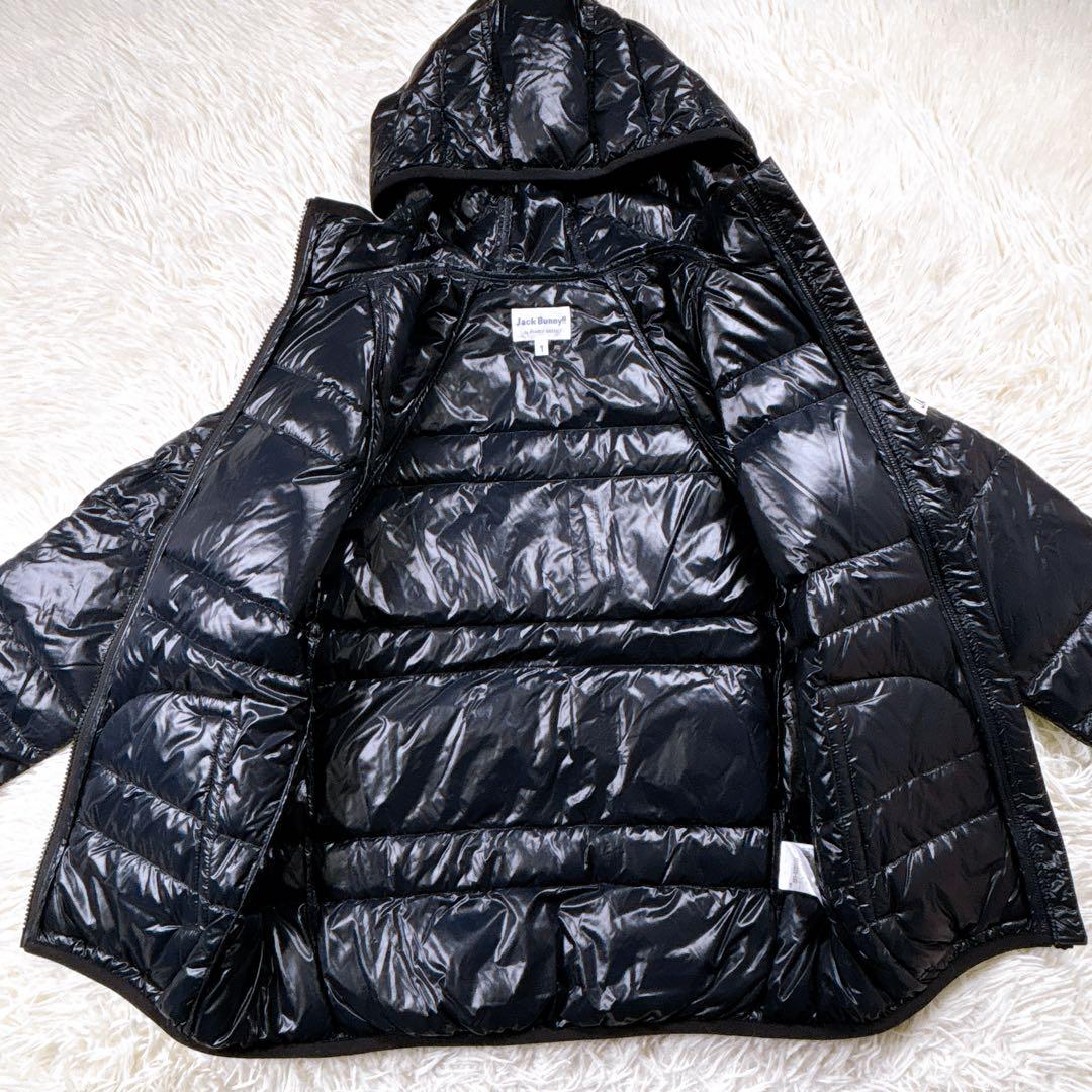 【レディース1⭐️格安】ジャックバニー　ダウンジャケット　ゴルフ　紺　フード付