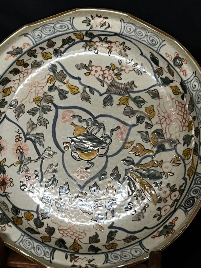 中国古美術　清時代釉裏紅龍文皿【天啟年製】在銘　F55-0