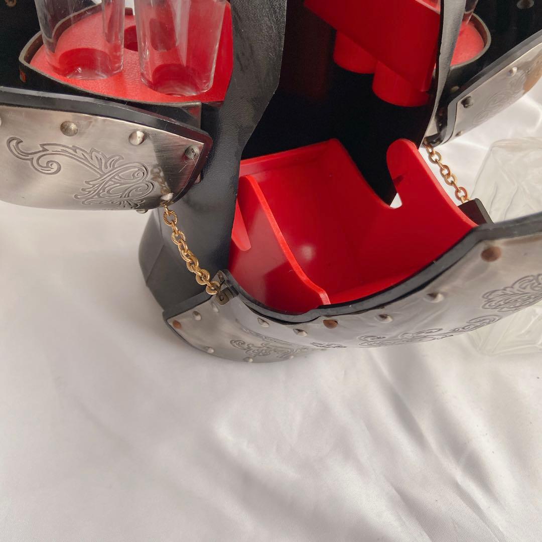 【希少】ヴィンテージ 西洋甲冑 デキャンタ＆ショットグラスセット 騎士昭和レトロ