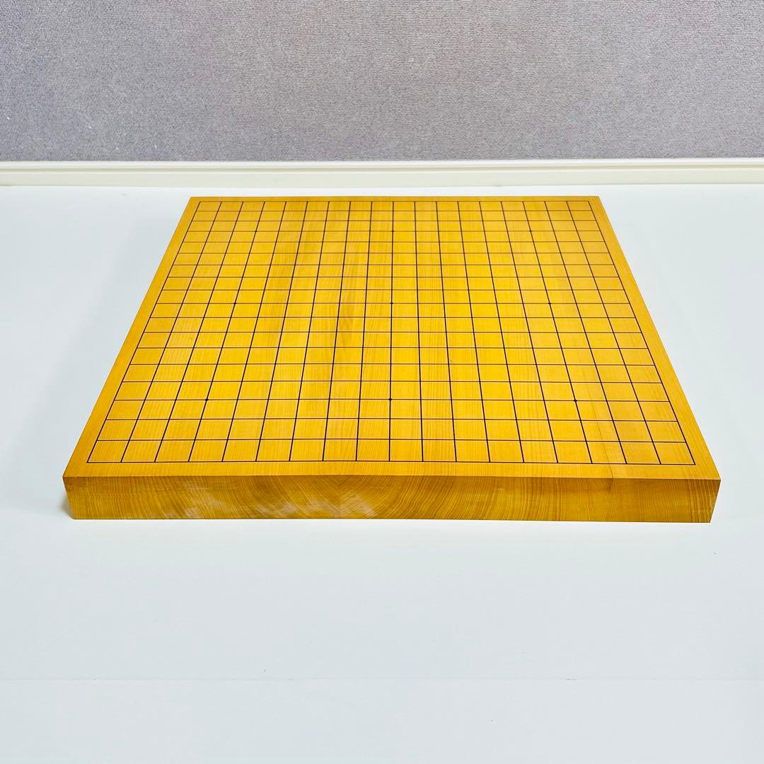 【高級天然木:ハギ3枚造り】卓上碁盤 1.2寸 本榧 天地柾目 碁盤 特撰