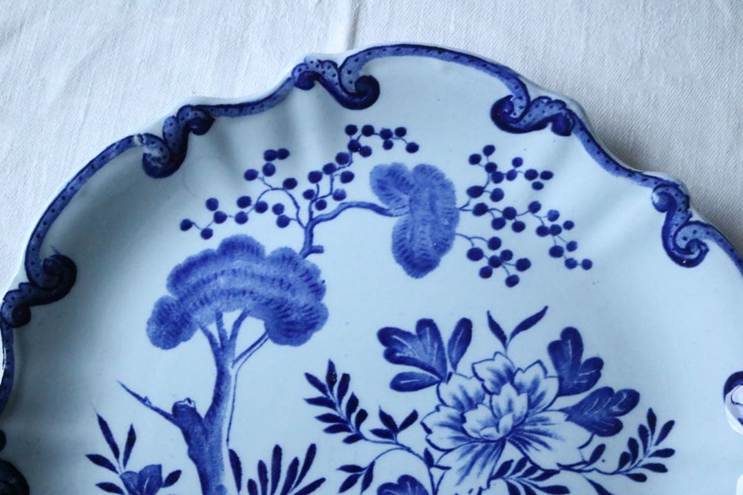 フランス　アンティーク　creil montereau ペールブルー　オランダ