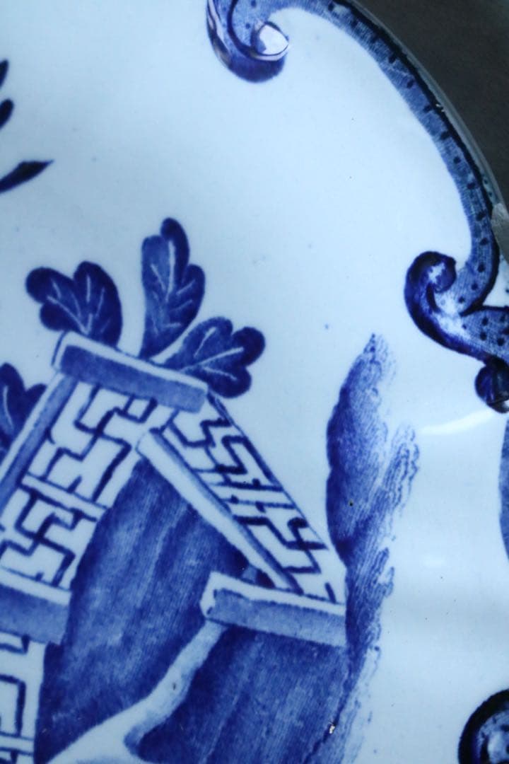 フランス　アンティーク　creil montereau ペールブルー　オランダ