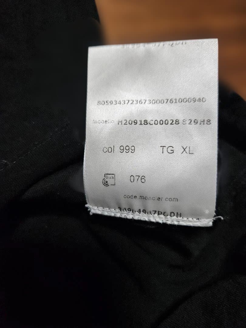 MONCLER ブラック Tシャツ ロゴ刺繍sizeXL