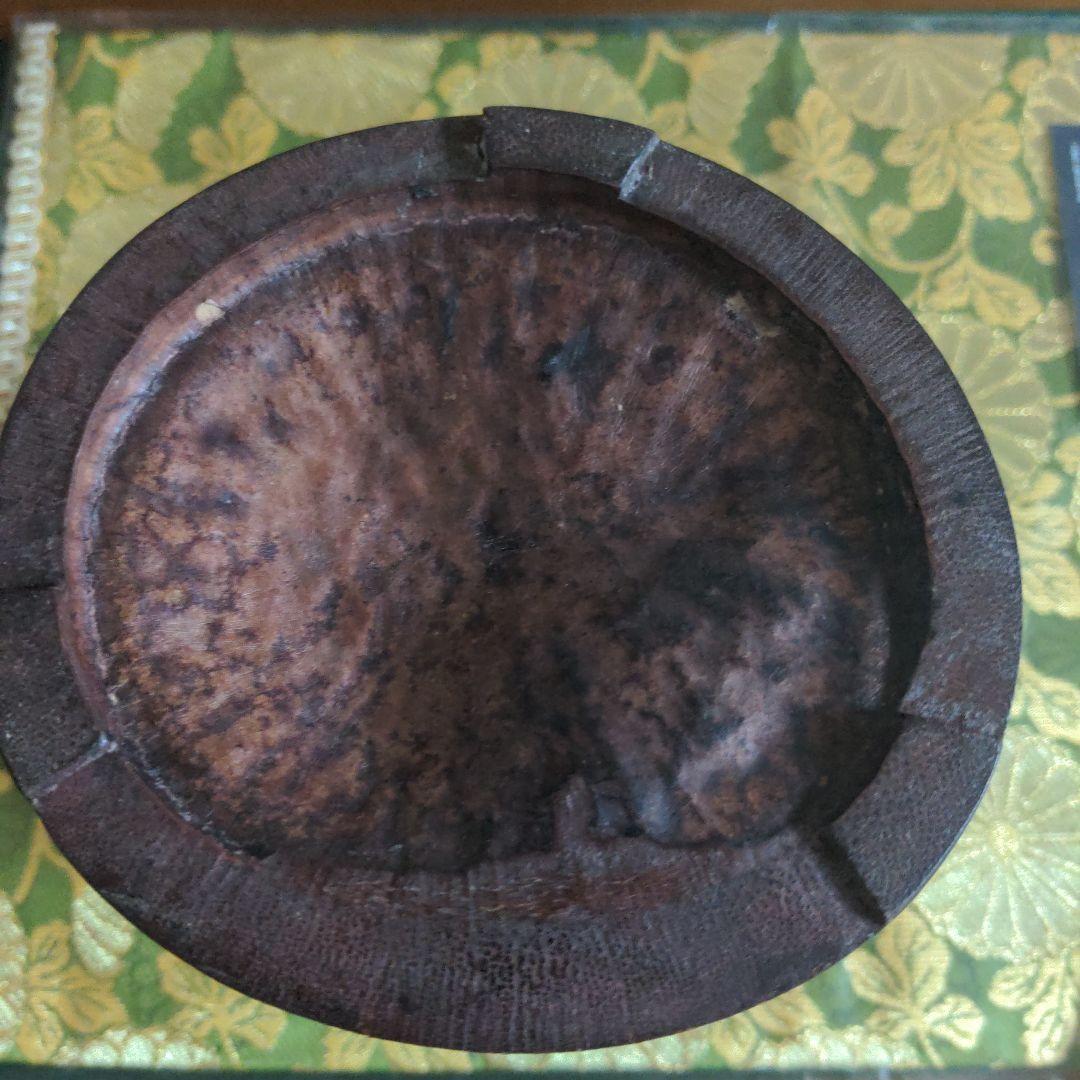 【最終価格】 中国骨董　山水図筆筒　詩文彫刻　時代品