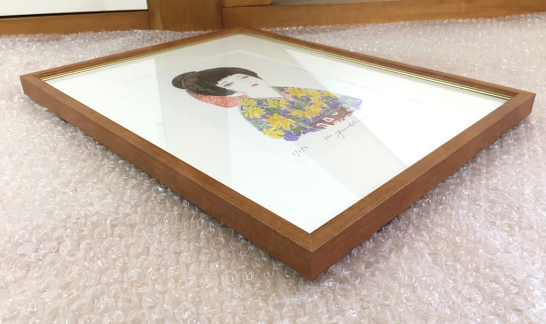 ○ 米倉斉加年「秋を待つ少女」 3/250 印刷作品　直筆サイン 真作