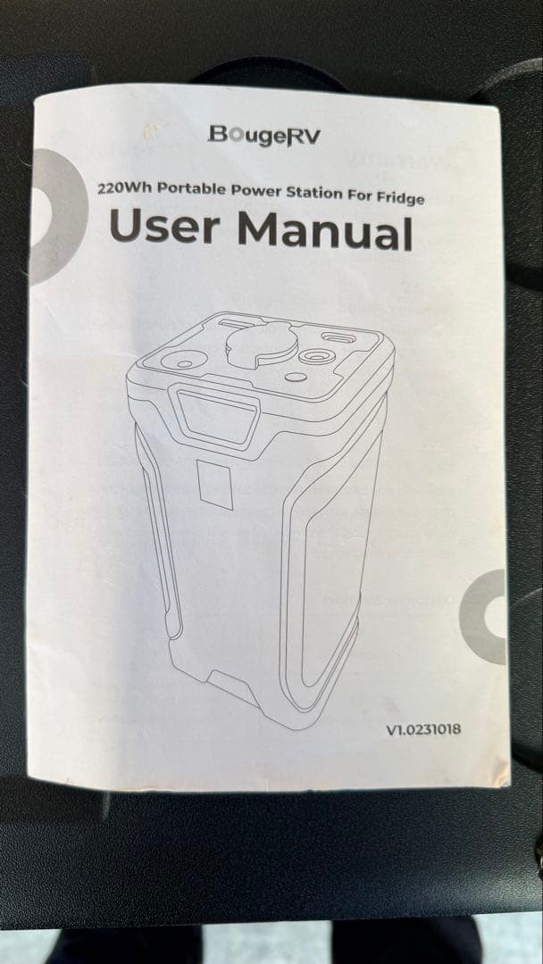 BougeRV 車載冷蔵庫用ポータブルバッテリー 220W　ACアダプター付