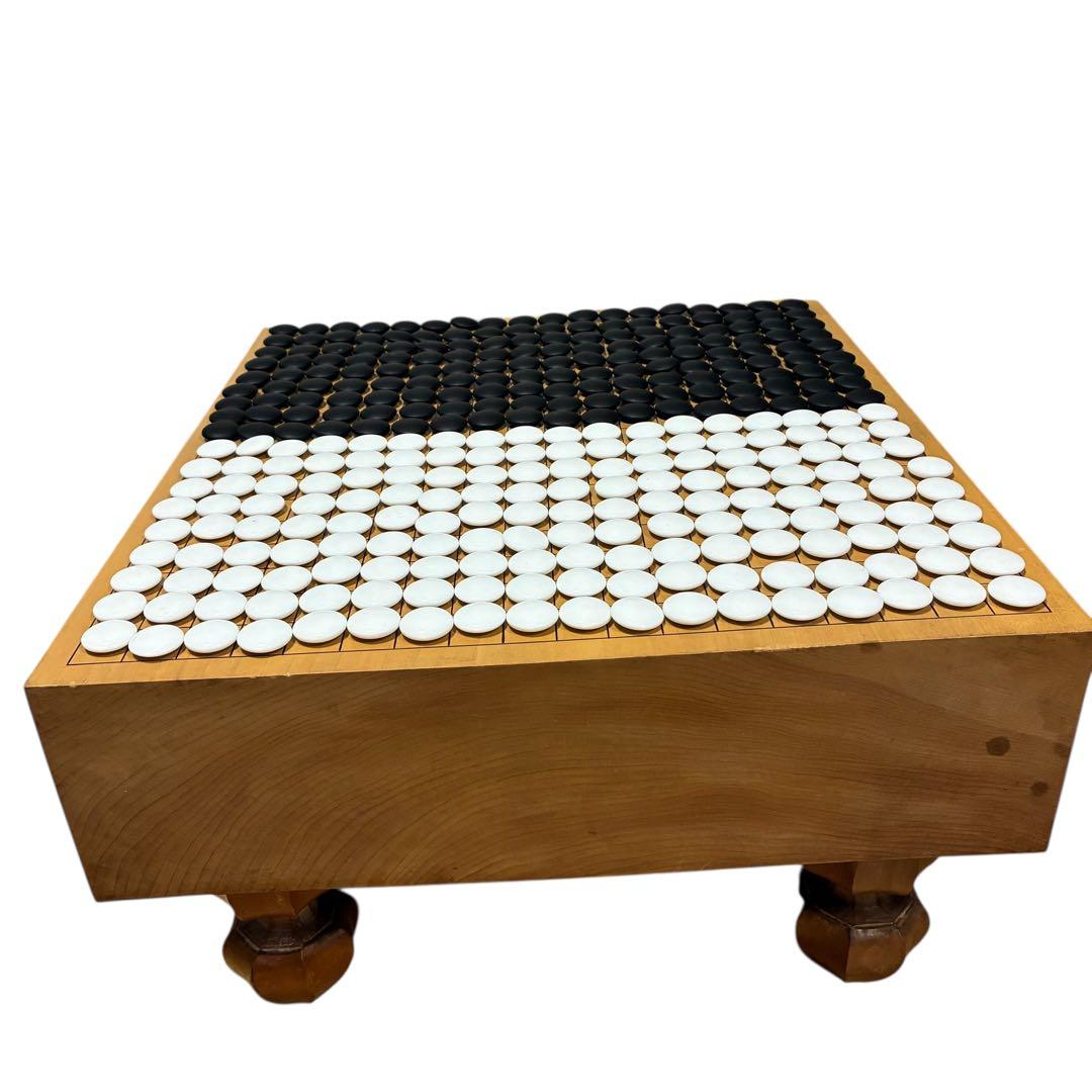 榧 囲碁盤 脚付き へそ有り 碁石 碁筒 セット