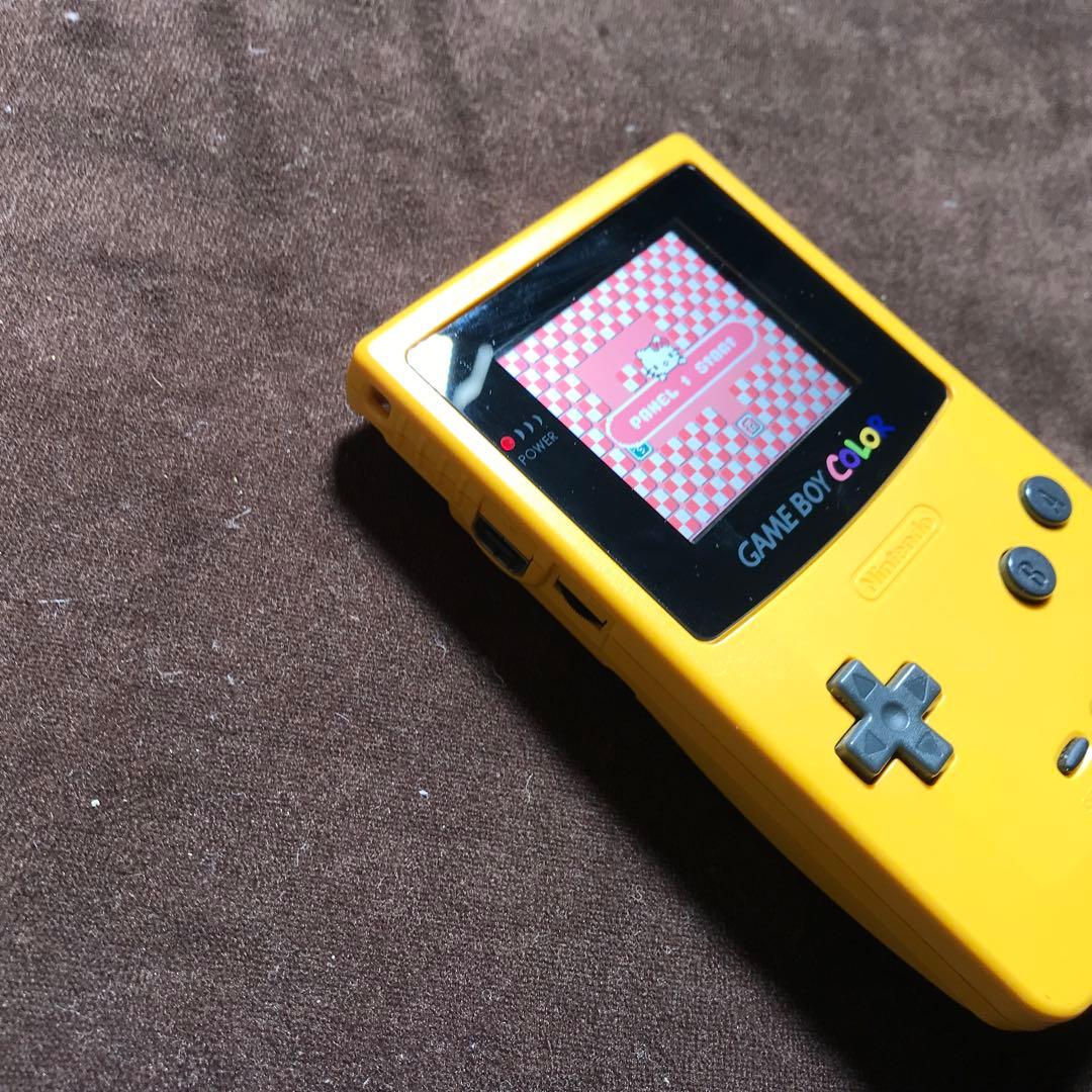 任天堂ゲームボーイクリアー　イエロー❤️新品ガラス製スクリーン交換新品偏光板交換