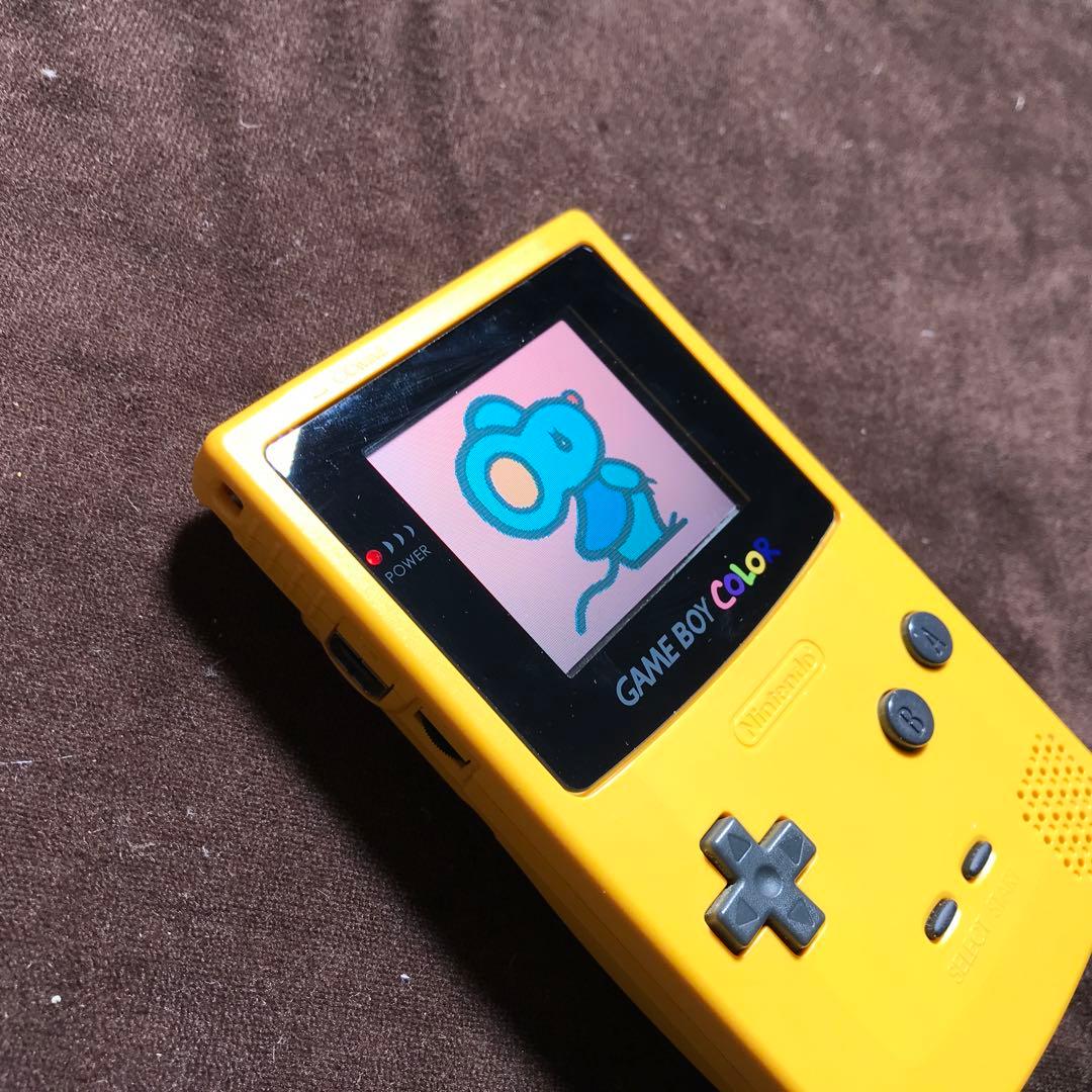 任天堂ゲームボーイクリアー　イエロー❤️新品ガラス製スクリーン交換新品偏光板交換
