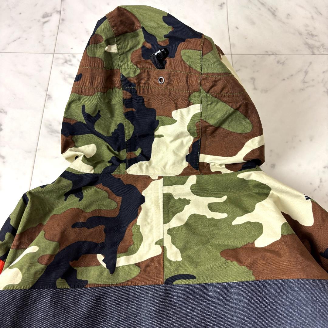 マナスタッシュ M スノーボードジャケット スキージャケット パッチワーク 迷彩