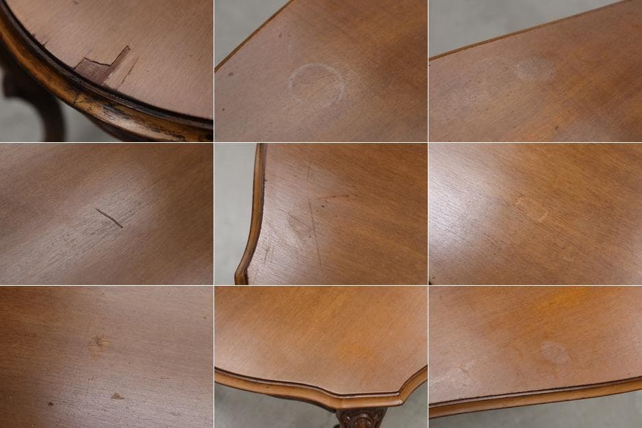 ヴィンテージ クラシカル オーバル センターテーブル サイドテーブル 1 猫脚