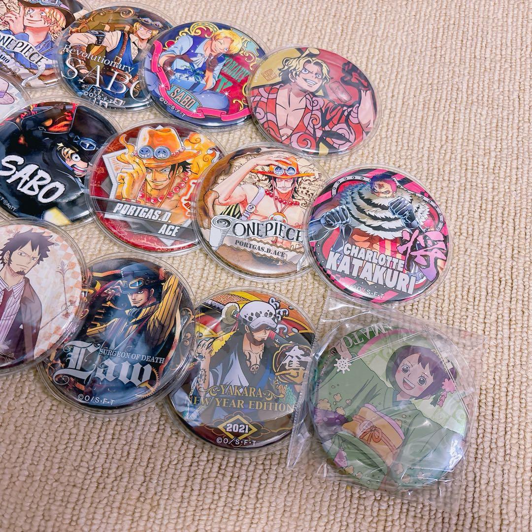 日本限定ONE PIECE ルフィ ロー サボ エース 輩缶バッチ 53個セット