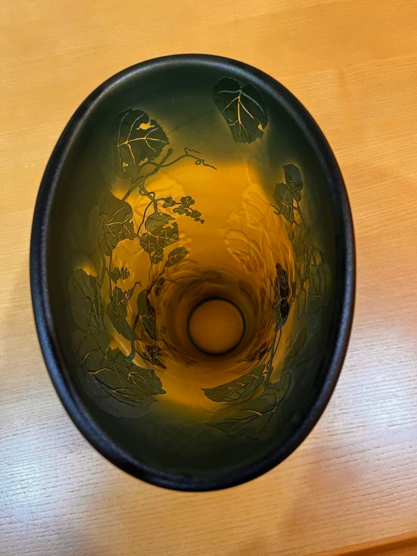 美しいグラデーション ガラス花瓶 野葡萄瑠璃橙