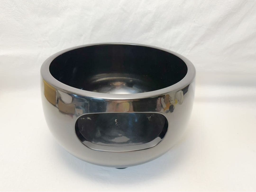 ほぼ未使用 茶道具 崇雲造 黒真塗 眉風炉 土風炉 陶印 底瓦 前瓦 火箸等元箱