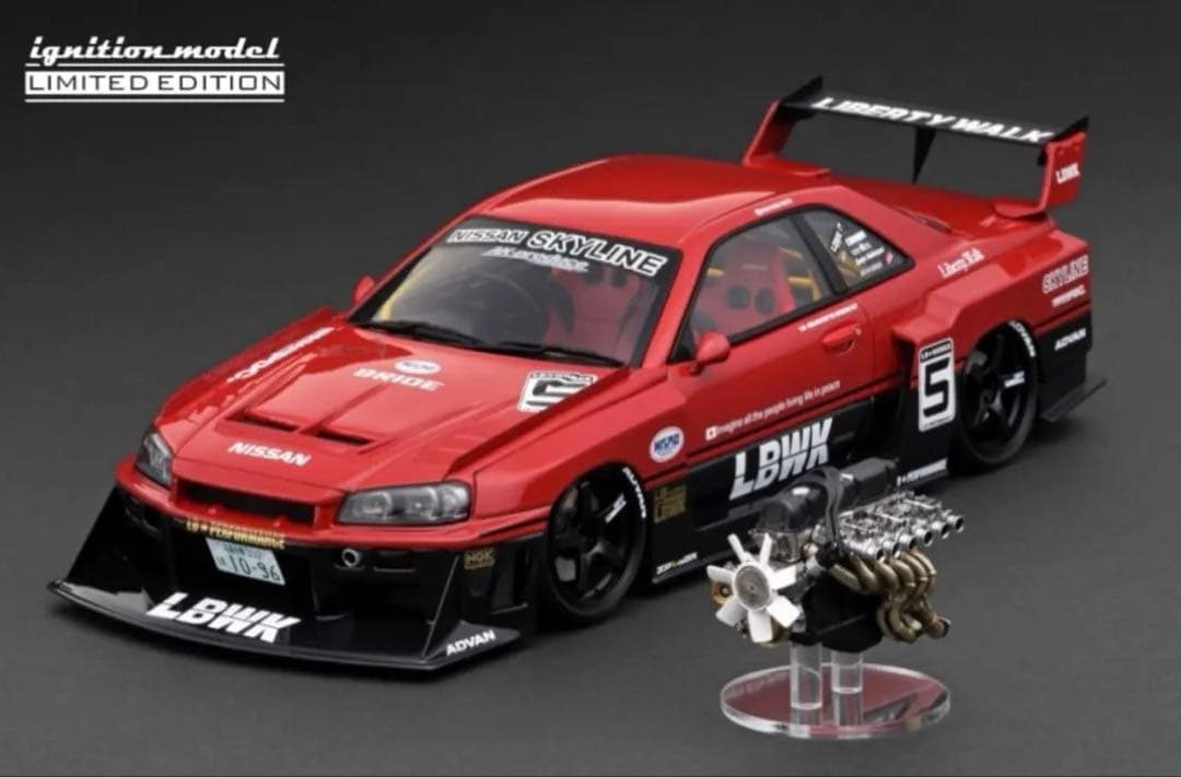 イグニッションモデル LB-ER34 スーパーシルエット スカイライン 1/18