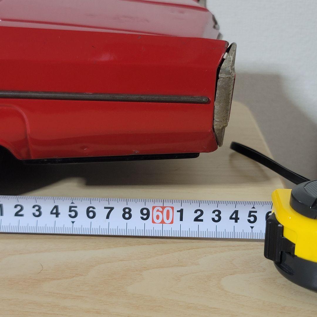 野村トーイ ブリキ 特大キャデラック赤 65cm