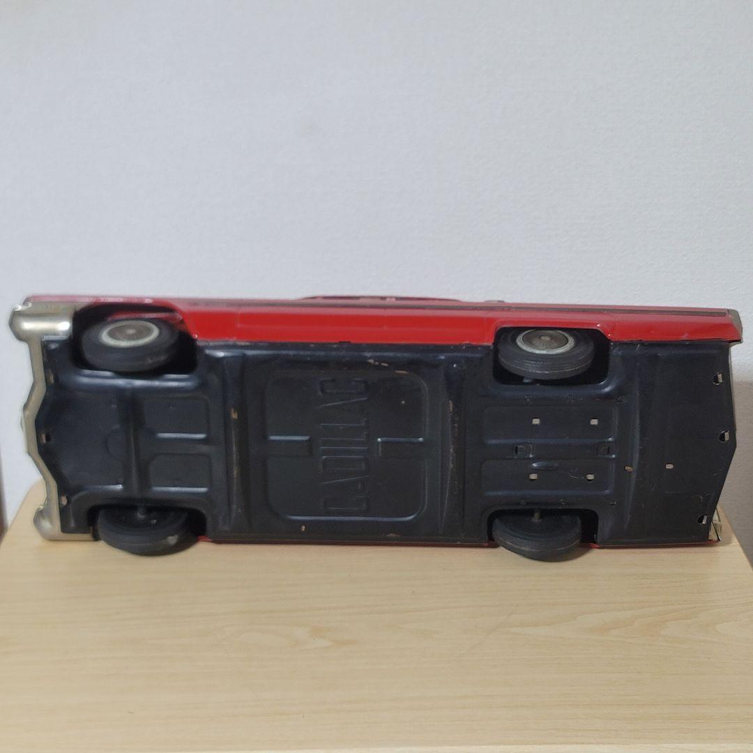 野村トーイ ブリキ 特大キャデラック赤 65cm