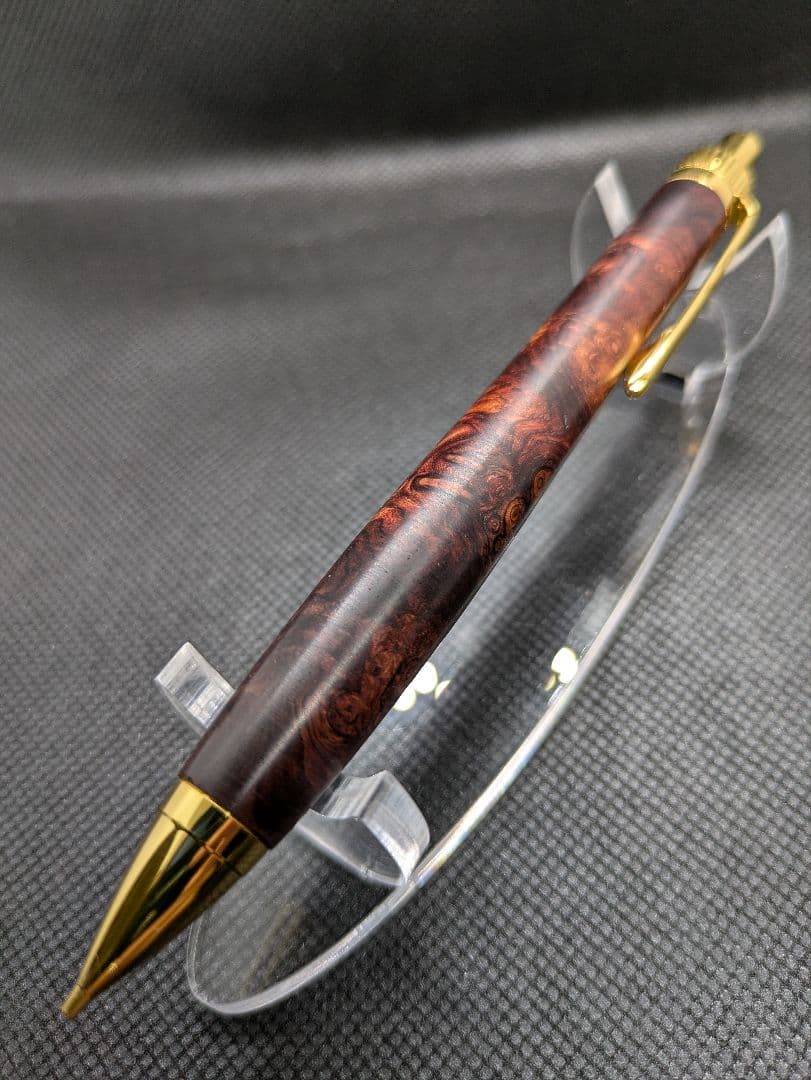 (値下げ) 極上杢 ホンジュラスローズウッド瘤 シャーペン 工房楔監修 加藤金属