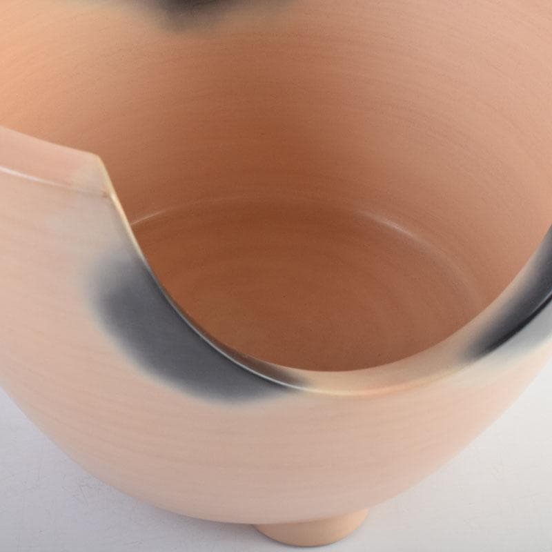 茶道具　蒲池窯　土器師　伊藤征隆作　雲華紅鉢風炉　共箱　C　9067A