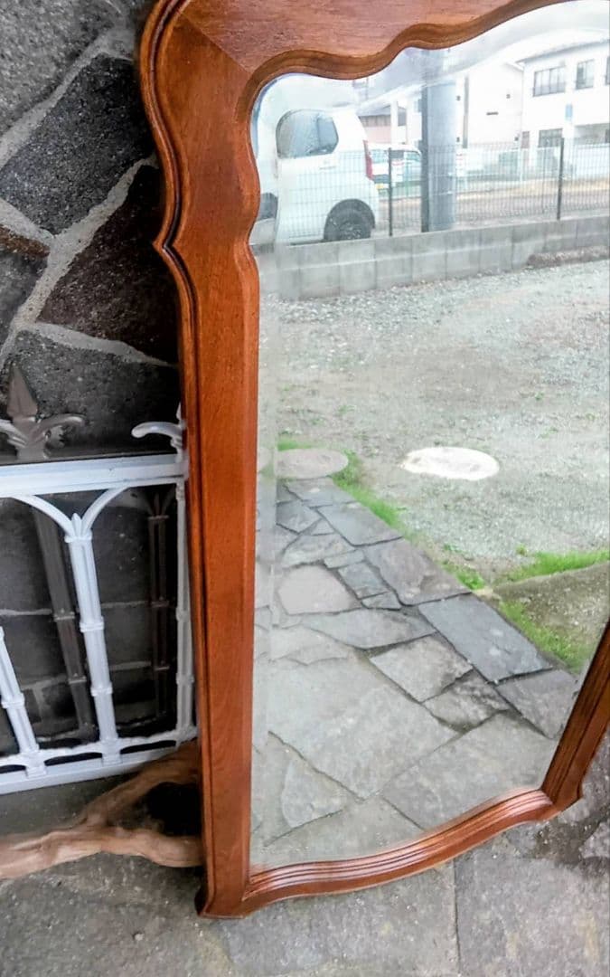 海外ヴィンテージ木製全身鏡