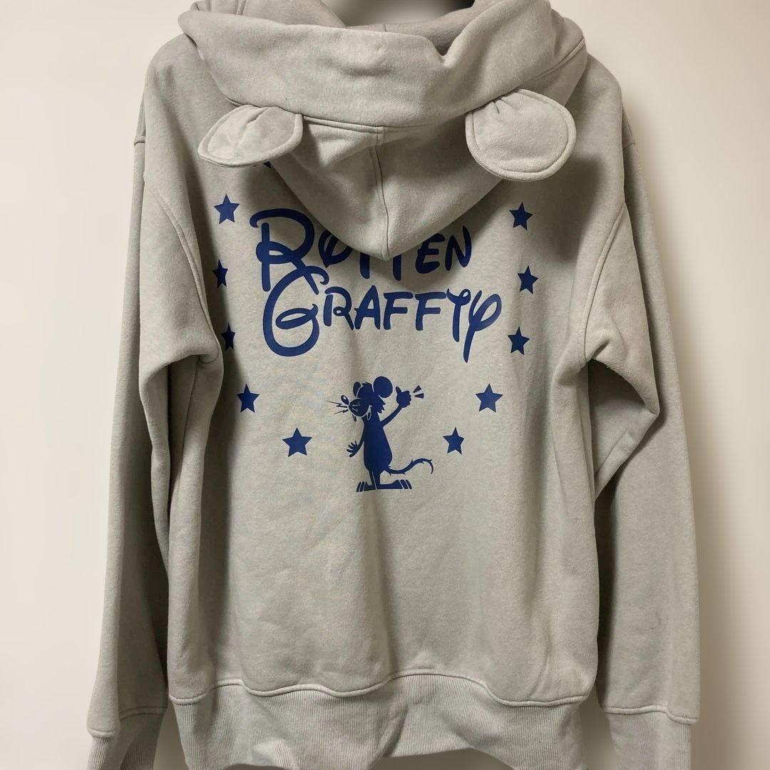 ROTTENGRAFFTY 耳付きジップアップパーカー GRAY XLサイズ