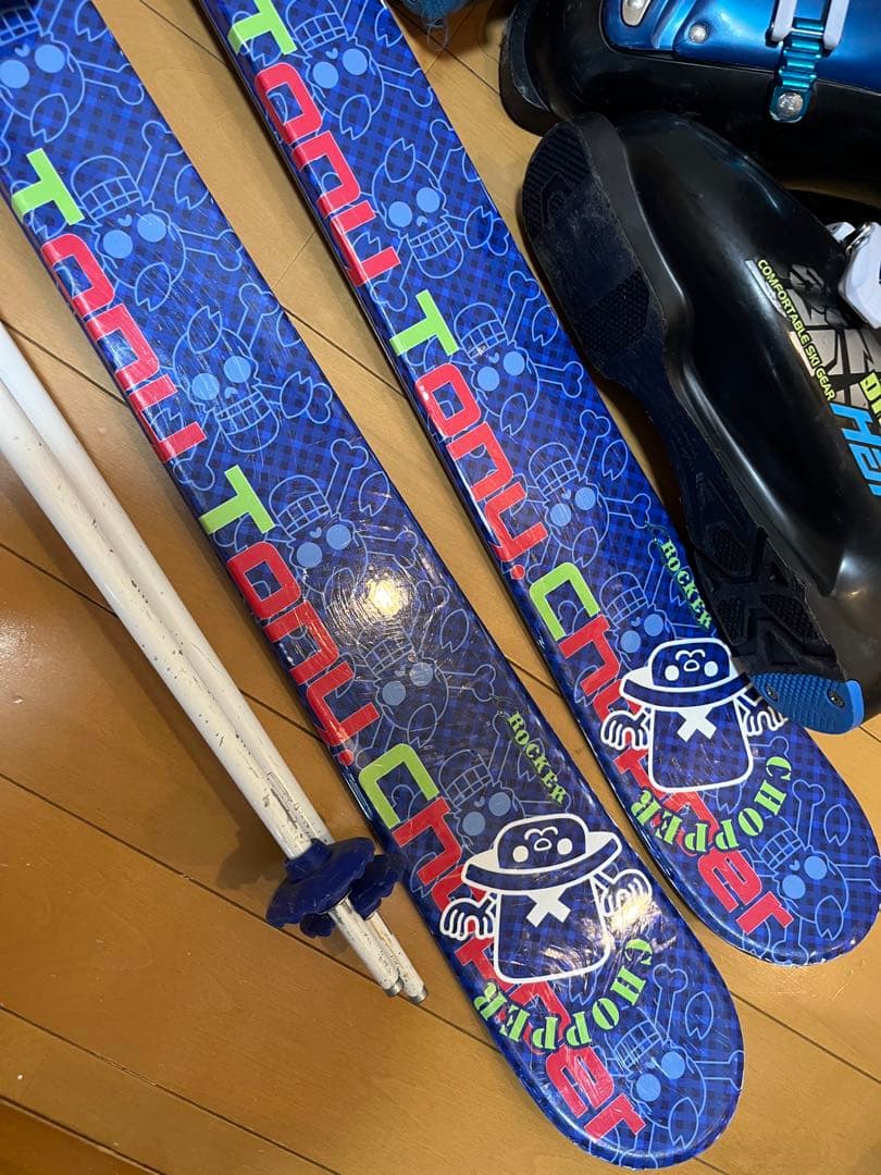 美品 ジュニア用スキー 板138cm 身長125〜145cmくらい ブーツ24