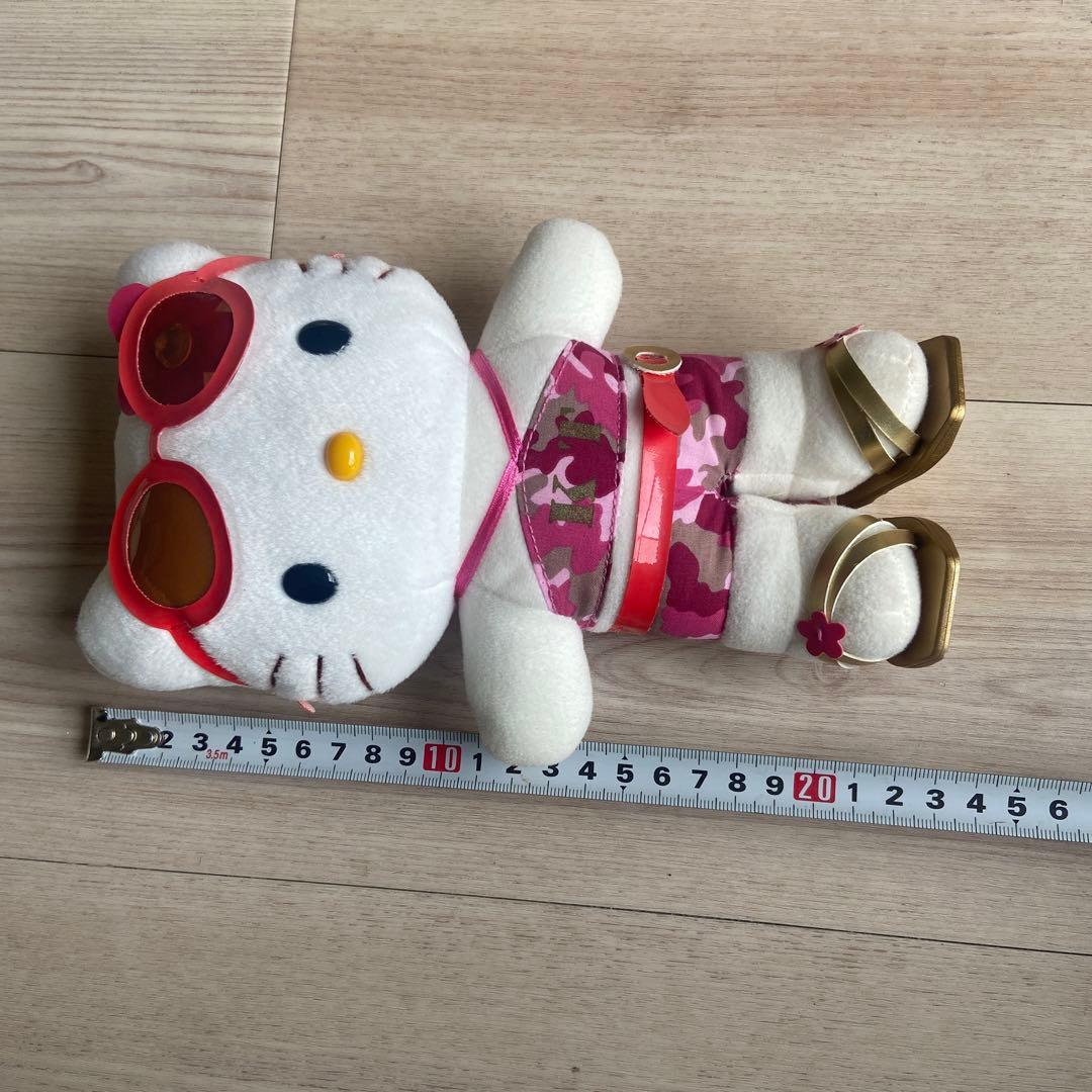 サンリオ　キティ 迷彩水着 ぬいぐるみ　激レア　平成レトロ　ギャルキティ 当時物