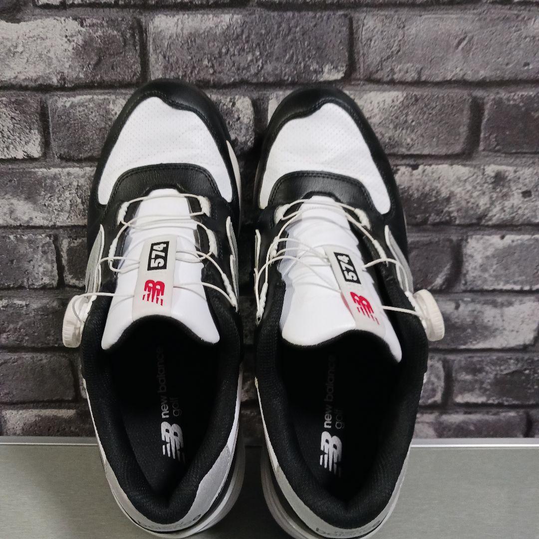 New Balance 574 ブラック/ホワイト ゴルフシューズ