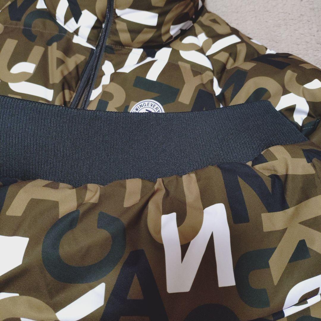 ジャックバニー 中綿ジャケット カーキ×白 英字総柄 シリコンワッペン サイズ5