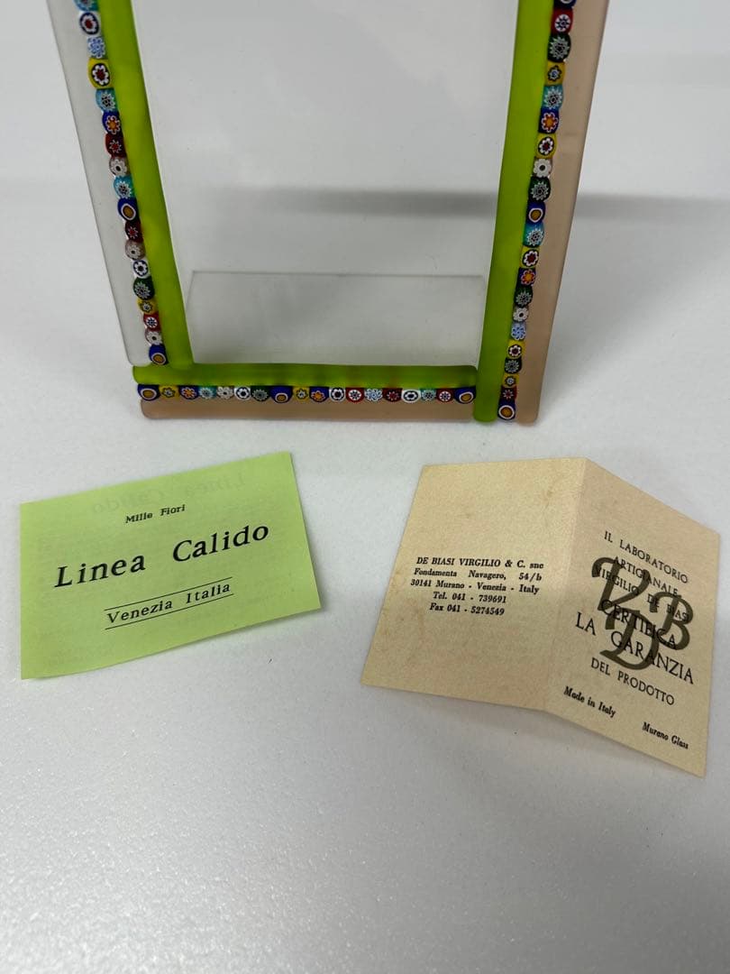 イタリア製　ベネチアガラス　フォトフレーム