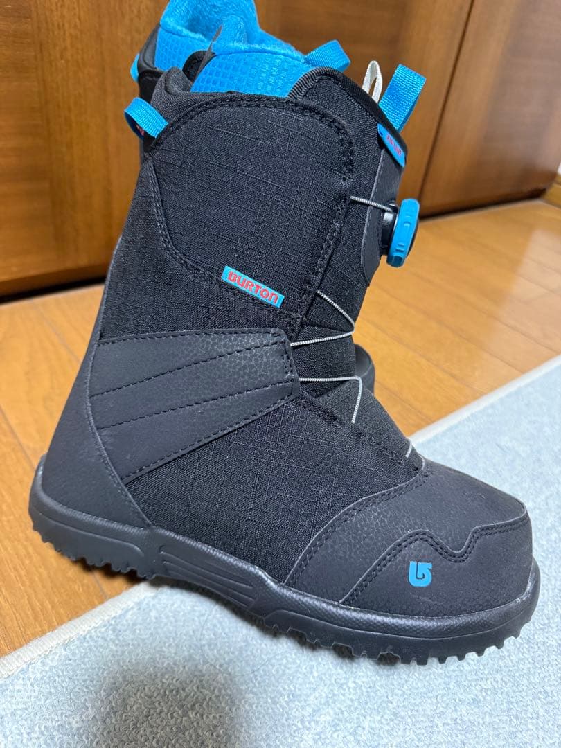Burton ZIPLINE 子ども用スノーボードブーツ ブラック/ブルー