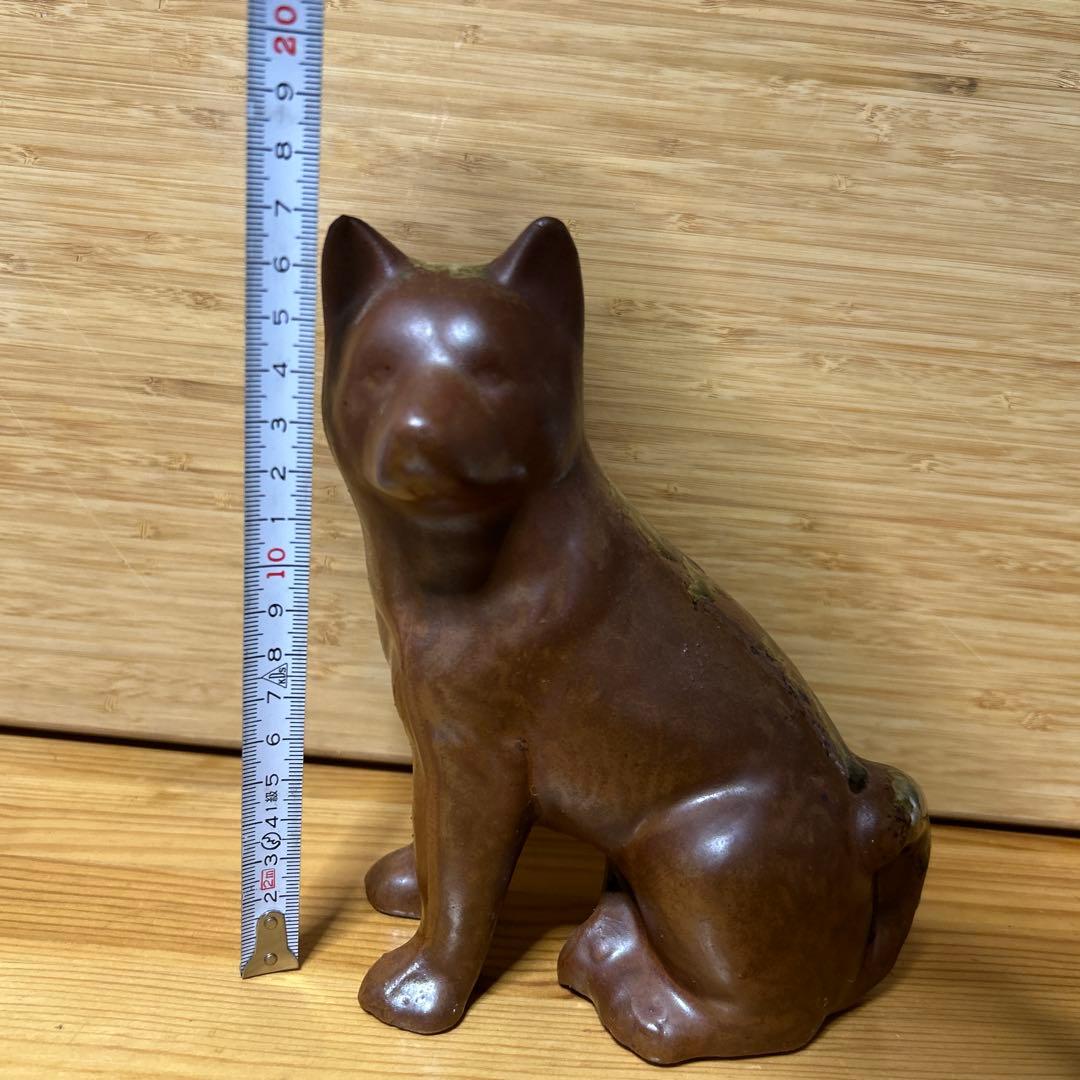陶器 【丹波立杭焼】犬の置物 茶色　焼き物