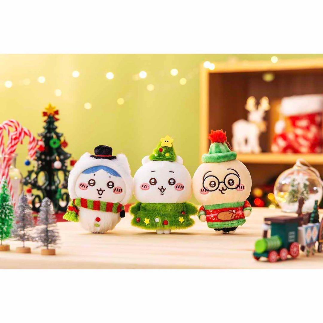 ちいかわ ハッピーホリデーなマスコット ぬいぐるみ ハチワレ うさぎ　クリスマス