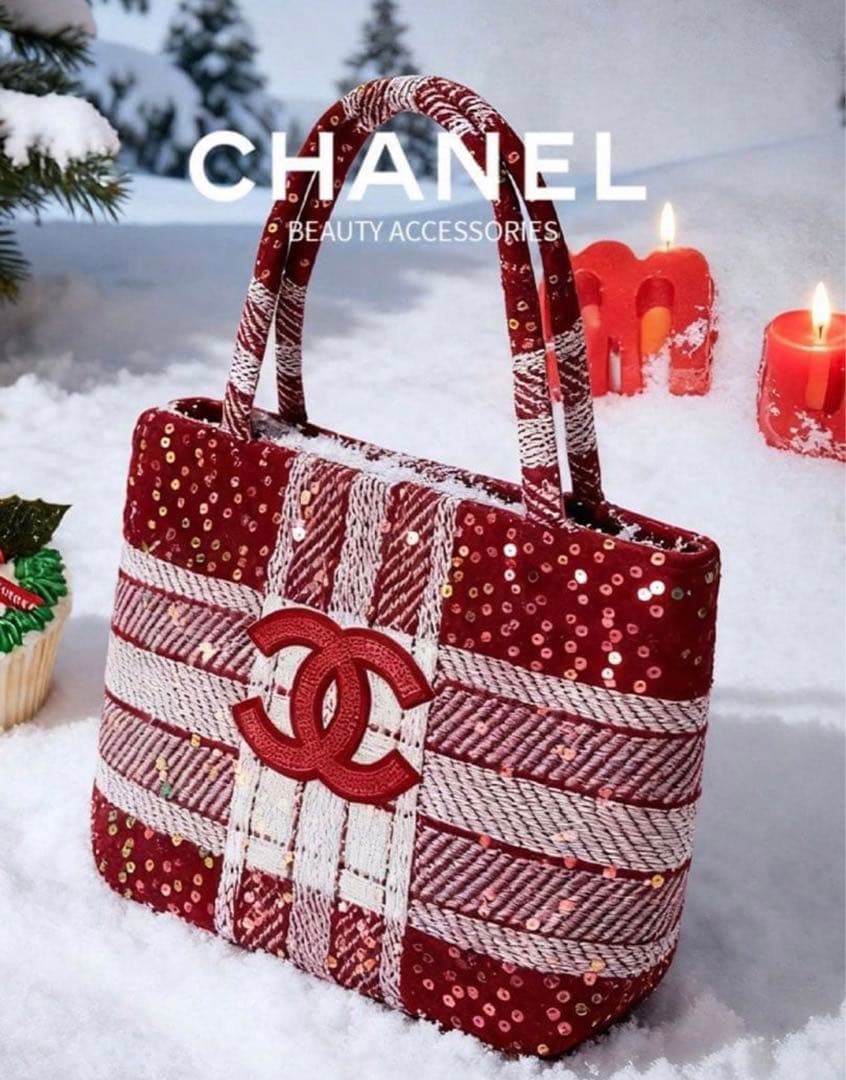 CHANEL トートバッグ シャネルノベルティ　バッグ　ショルダーバッグ　赤