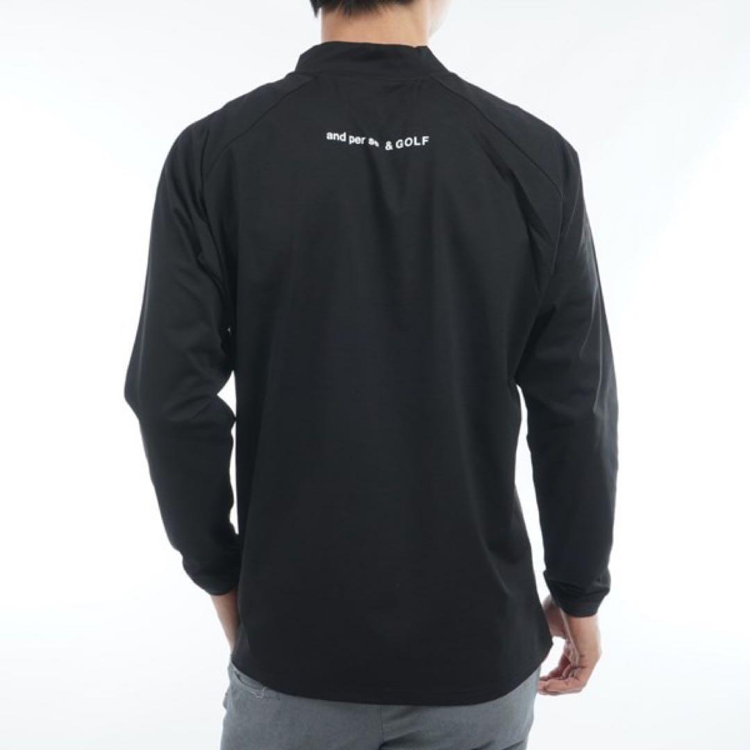 and per se＆Golf 3Dモックネック長袖シャツ M