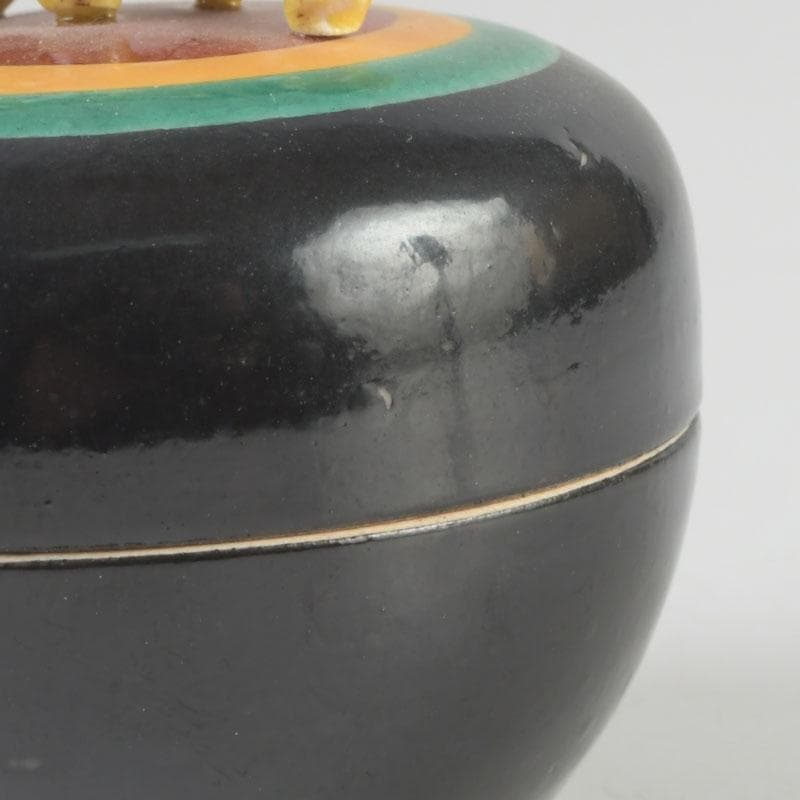 茶道具　萬古焼　加賀瑞山造　干支寅香合　共箱　V　9693