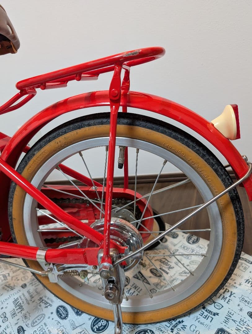 引き取り限定　HACCHI 子供用自転車 赤 かご付き