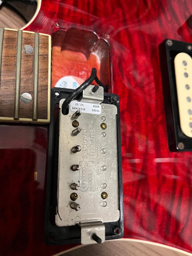 Cort KX1X 虎目　シースルーレッド　Duncan　ソフトケース付