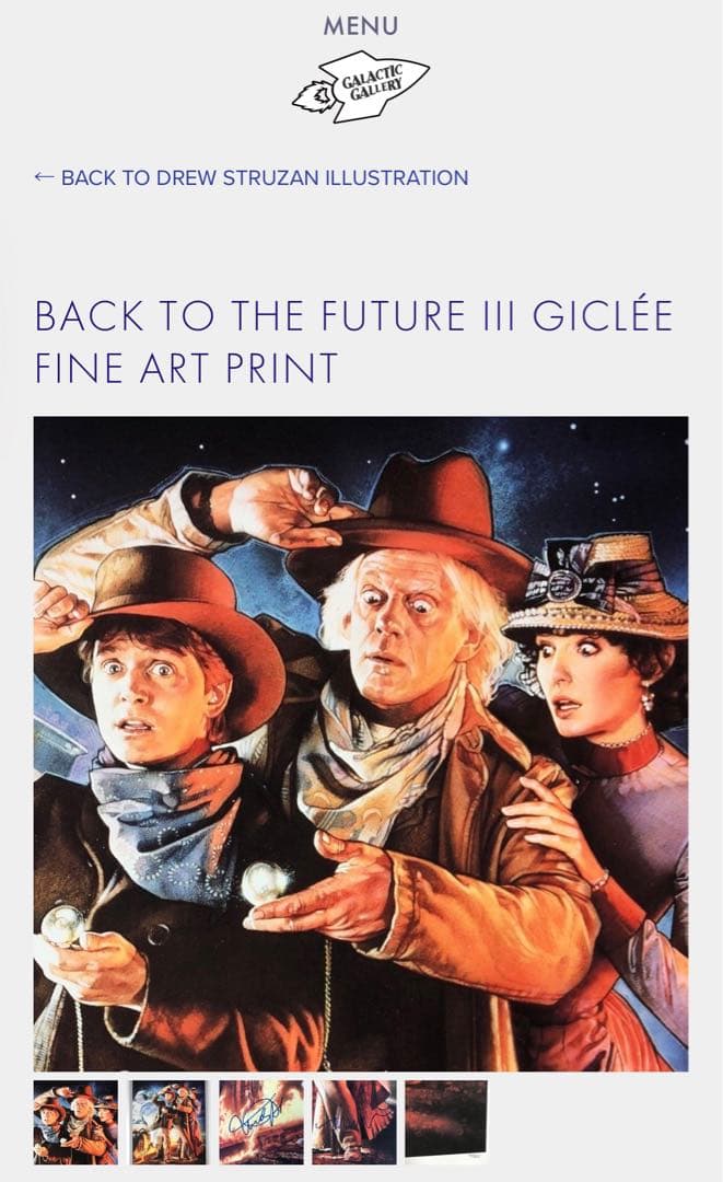 マイケルJフォックス　ドリューストルーザン　直筆サイン　バックトゥザフューチャー