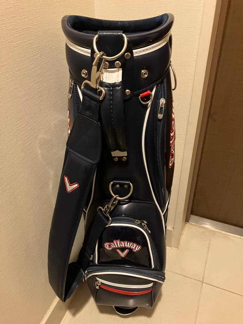 【キャロウェイ】レディースキャディバッグ、ネイビー、美品