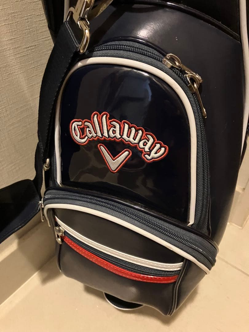 【キャロウェイ】レディースキャディバッグ、ネイビー、美品